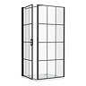 Side Panel for Arezzo Matt Black Grid Pivot Shower Door  Profile Large Image