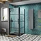 Side Panel for Hudson Matt Black Apex Hinged Shower Door  Profile Large Image