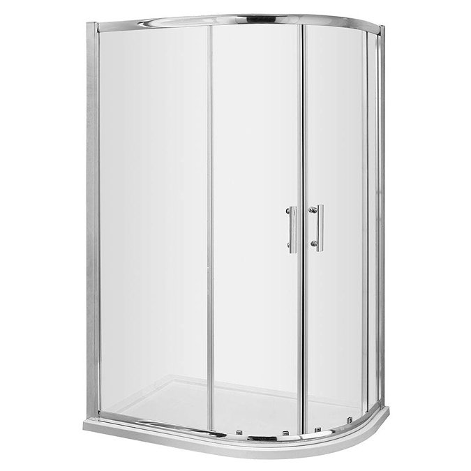 Pacific RH Offset Quadrant Shower Enclosure Inc. Tray + Waste  Newest Large Image