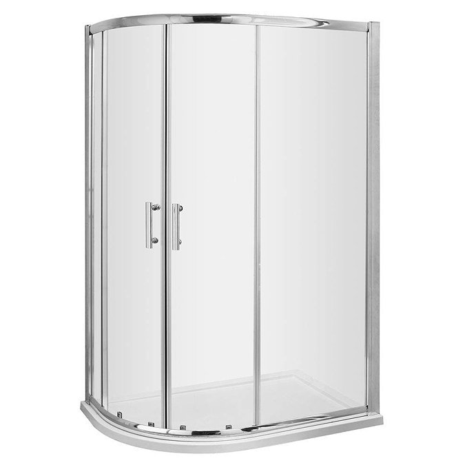 Pacific LH Offset Quadrant Shower Enclosure Inc. Tray + Waste  Newest Large Image