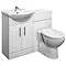 Sienna Milo High Gloss White Vanity Unit Cloakroom Suite W1050 x D300mm Large Image