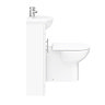 Sienna W920 x D200mm High Gloss White Vanity Unit Cloakroom Suite + D-shaped pan In Bathroom Large