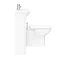 Sienna W920 x D200mm High Gloss White Vanity Unit Cloakroom Suite + D-shaped pan  In Bathroom Large 