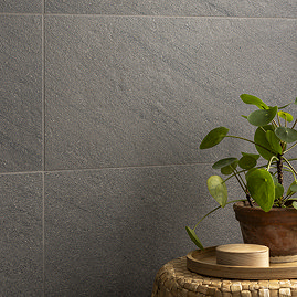 Sierra Grey Stone Effect Rectified Wall and Floor Tiles - 300 x 600mm