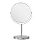 Silver Effect Metal Swivel Cosmetic Mirror  Profile Large Image