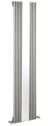 Hudson Reed Keida Designer Radiator with Mirror - Silver - HLS33 Large Image