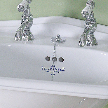 Silverdale Basin Waste with Plug, Chain & Stopper - Various Colours Profile Large Image
