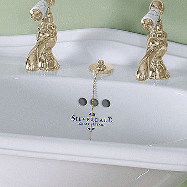 Silverdale Basin Waste with Plug, Chain & Stopper - Various Colours Profile Large Image