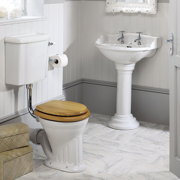 Silverdale Belgravia 635mm Wide Basin with Full Pedestal Feature Large Image
