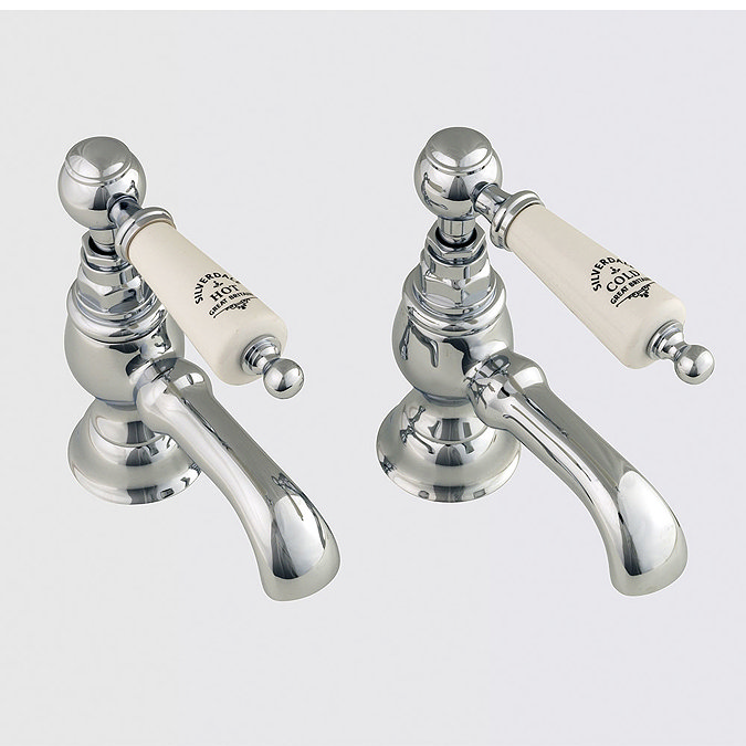 Silverdale Berkeley Basin Pillar Taps Chrome Large Image