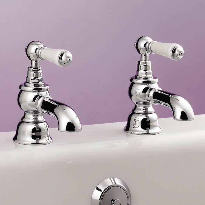 Silverdale Berkeley Bath Pillar Taps Chrome Large Image