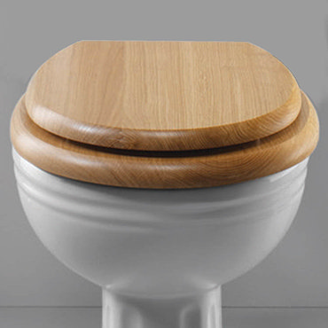 Silverdale BTW Traditional Luxury Light Oak Wooden Toilet Seat  Profile Large Image