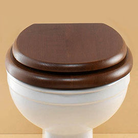 Silverdale BTW Traditional Luxury Mahogany Wooden Toilet Seat Medium Image