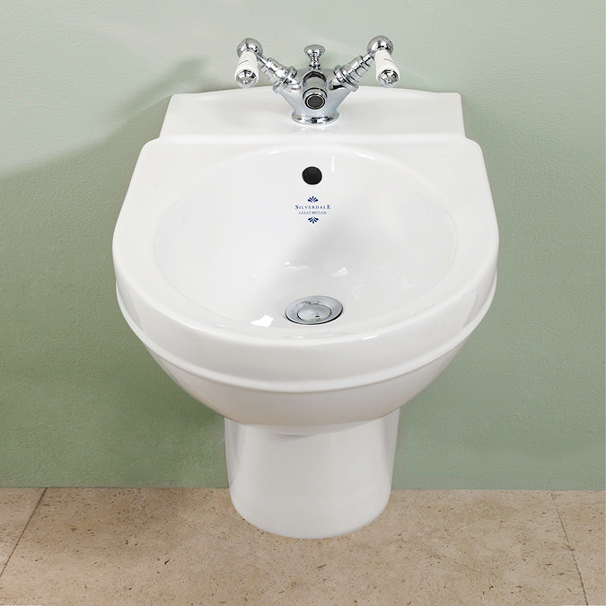Silverdale Charlbury Wall Hung Bidet - 1 Tap Hole Large Image