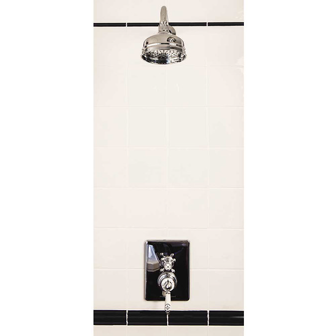 Silverdale Concealed Thermostatic Shower Valve, Overhead Arm & 5" Rose Large Image