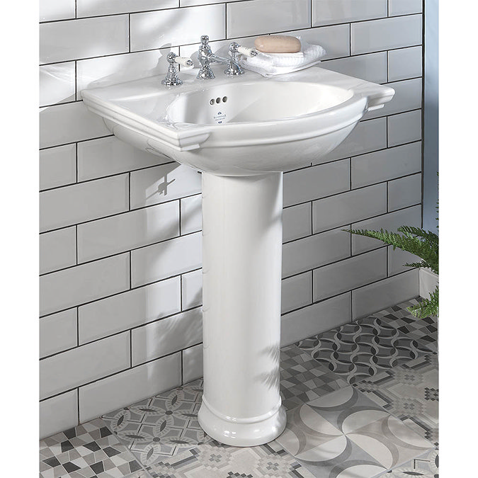 Silverdale Damea 650mm Wide Basin with Full Pedestal Large Image