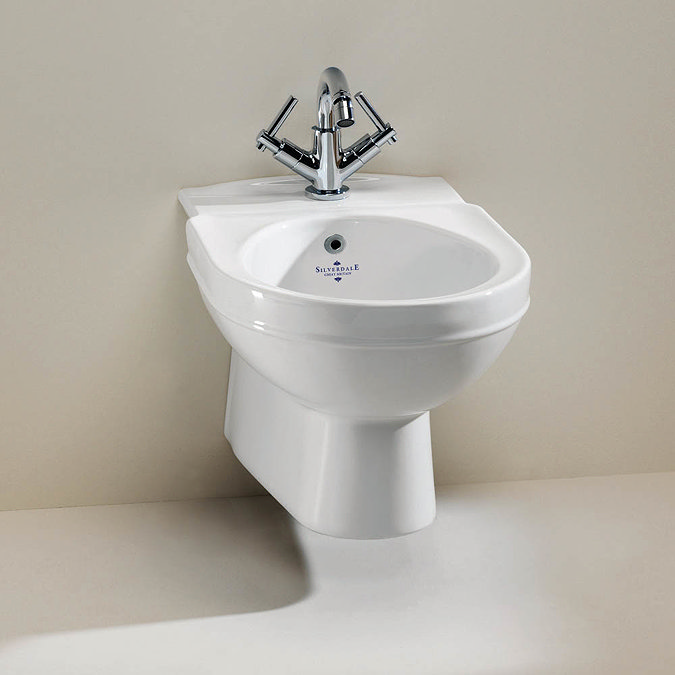 Silverdale Damea Wall Hung Bidet - 1 Tap Hole  Profile Large Image