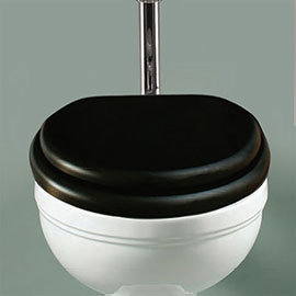 Silverdale Ebony Black Wooden Seat for High/Low Level Toilets Medium Image