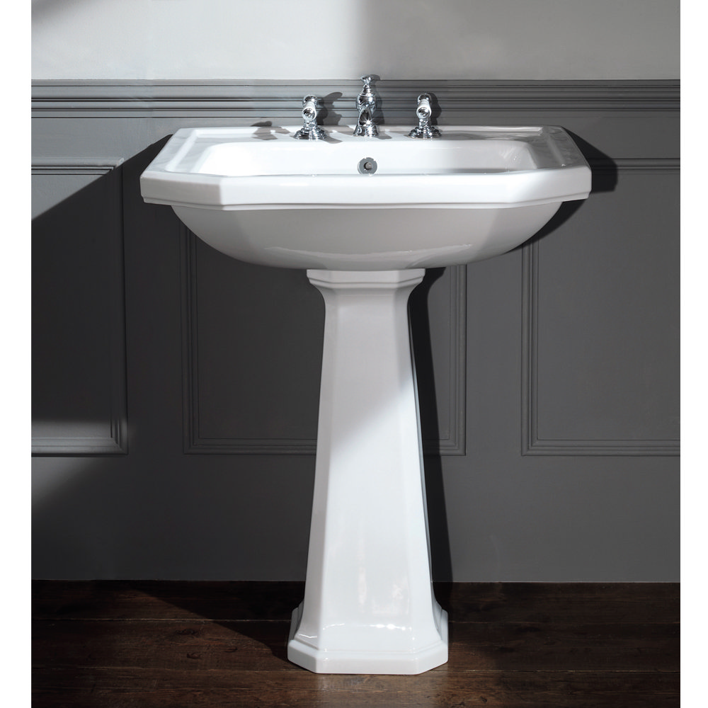 Silverdale Empire Art Deco 700mm Wide Basin with Full Pedestal Large Image