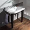 Silverdale Empire Art Deco 920mm Basin inc Luxury Solid Wood & Chrome Stand Large Image