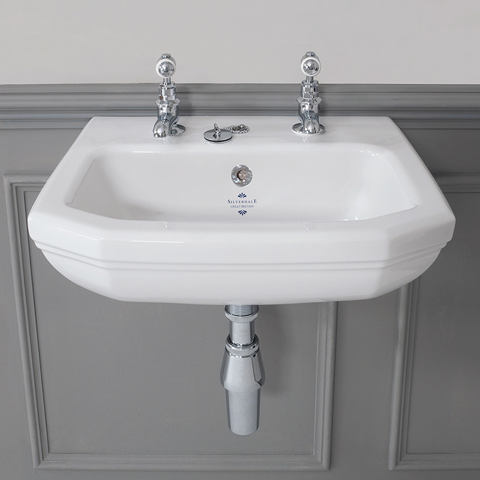 Silverdale Empire Art Deco Cloakroom Basin - 450mm Wide Large Image