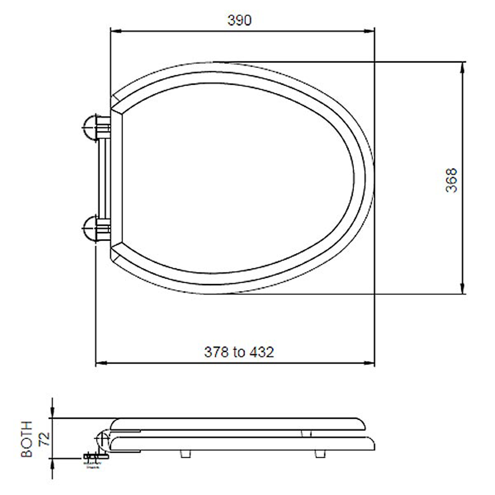 Silverdale Grey Soft Close Toilet Seat for High/Low Level Toilets