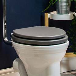 Silverdale Grey Soft Close Toilet Seat for High/Low Level Toilets