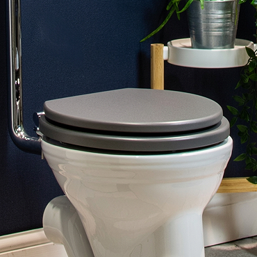 Silverdale Grey Soft Close Toilet Seat for High/Low Level Toilets
