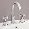 Silverdale Highgrove 3TH Basin Mixer with Pop Up Waste Chrome Large Image