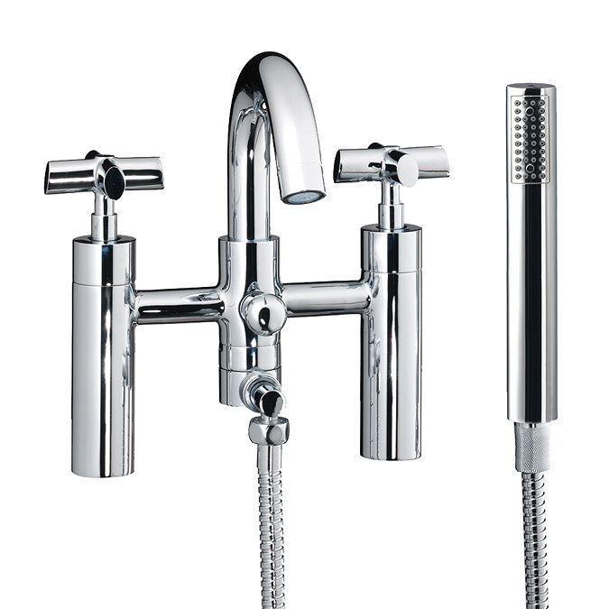 Silverdale Highgrove Bath Shower Mixer Bridge Taps Chrome Large Image