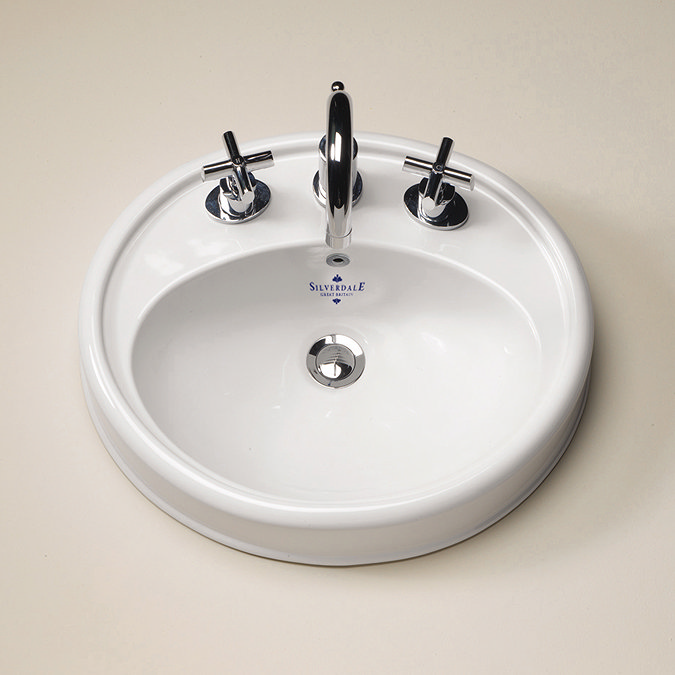 Silverdale Highgrove Traditional Inset Basin - 519mm Wide Large Image