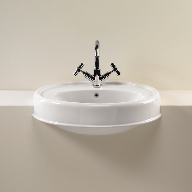 Silverdale Highgrove Traditional Semi Recessed Basin - 580mm Wide Large Image