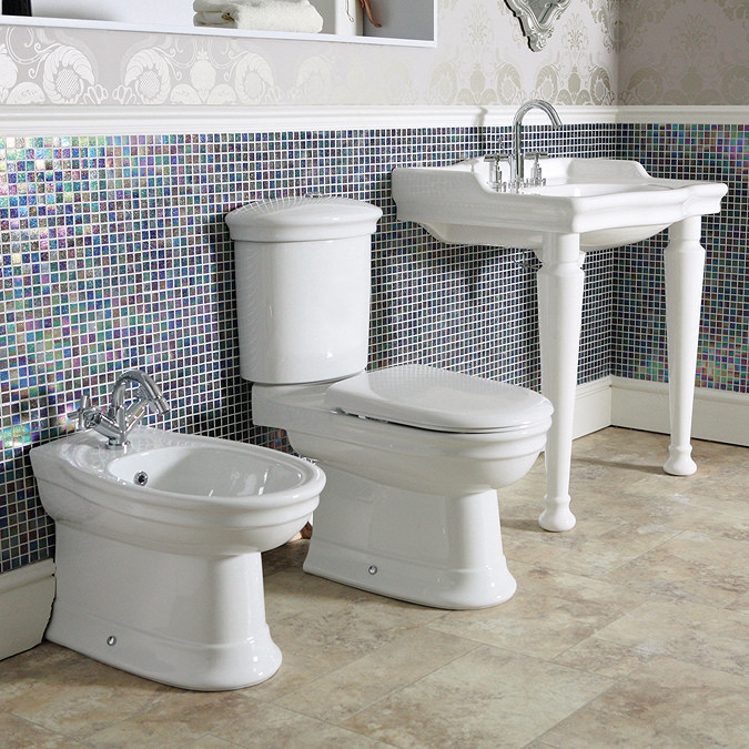 Silverdale Hillingdon Floor Standing BTW Bidet - 1 Tap Hole Profile Large Image