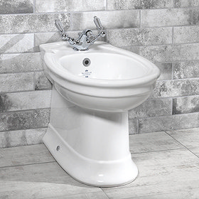 Silverdale Hillingdon Floor Standing BTW Bidet - 1 Tap Hole Large Image