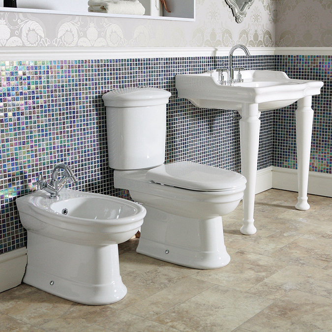 Silverdale Hillingdon Traditional Console Basin inc Legset - 3 Tap Hole Profile Large Image