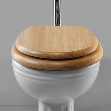 Silverdale Light Oak Wooden Seat for High/Low Level Toilets Profile Large Image