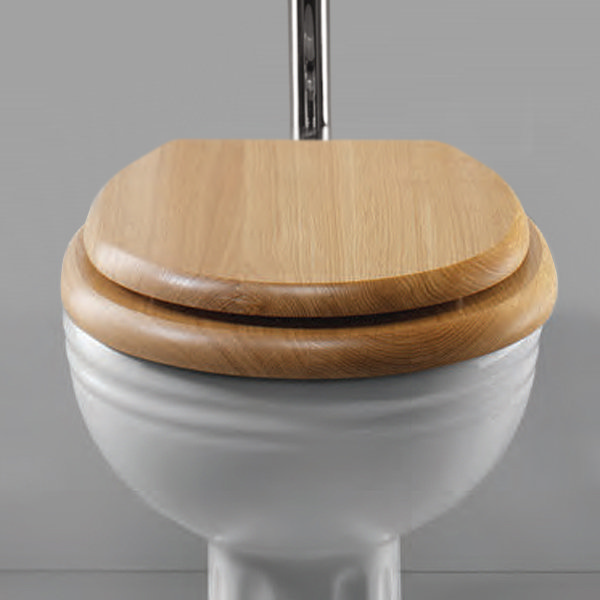 Silverdale Light Oak Wooden Seat for High/Low Level Toilets Large Image