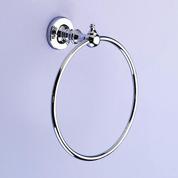 Silverdale Luxury Berkeley Towel Ring - Polished Chrome Large Image