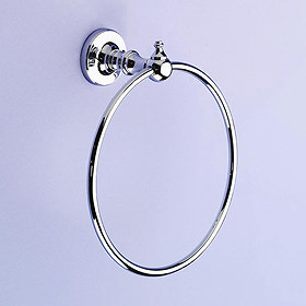 Silverdale Luxury Berkeley Towel Ring - Polished Chrome Large Image