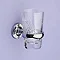 Silverdale Luxury Berkeley Tumbler Holder & Crystal Glass Tumbler - Chrome Large Image