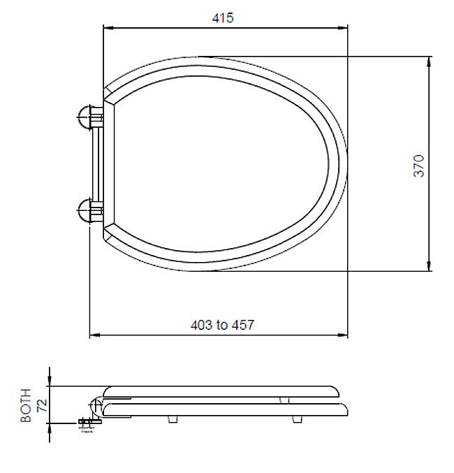 Silverdale Traditional Ebony Black Oak Soft Close Toilet Seat