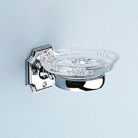 Silverdale Luxury Victorian Crystal Soap Dish - Chrome Medium Image