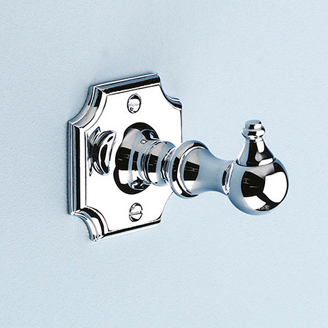 Silverdale Luxury Victorian Robe Hook - Polished Chrome Large Image