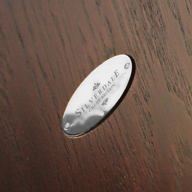 Silverdale Mahogany Wooden High/Low Level Toilet Seat with Chrome Hinges Profile Large Image