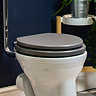 Silverdale Traditional Grey Soft Close Toilet Seat