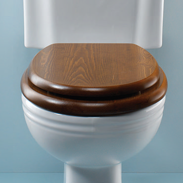 Silverdale Traditional Luxury Dark Oak Wooden Toilet Seat Profile Large Image