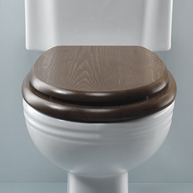 Silverdale Traditional Luxury Dark Oak Wooden Toilet Seat