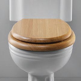 Silverdale Traditional Luxury Light Oak Wooden Toilet Seat Large Image