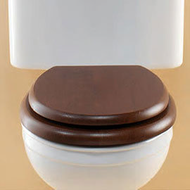 Silverdale Traditional Luxury Mahogany Oak Wooden Toilet Seat Medium Image