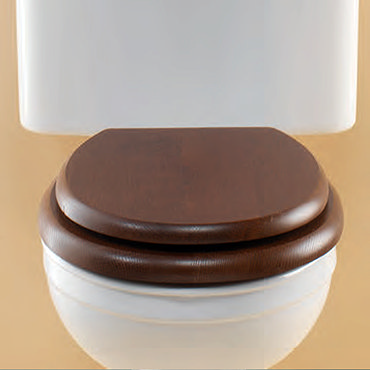 Silverdale Traditional Luxury Mahogany Oak Wooden Toilet Seat Profile Large Image